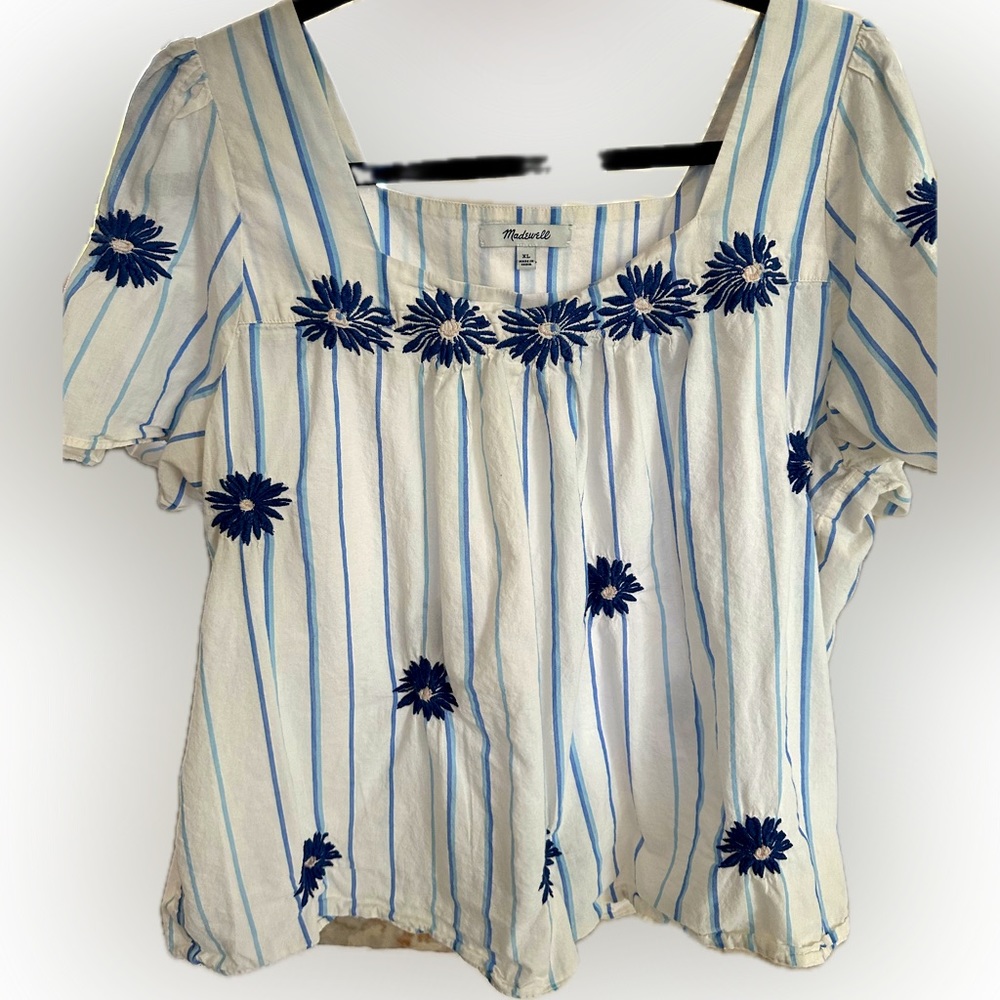 Madewell Campesina Embroidered Blouse